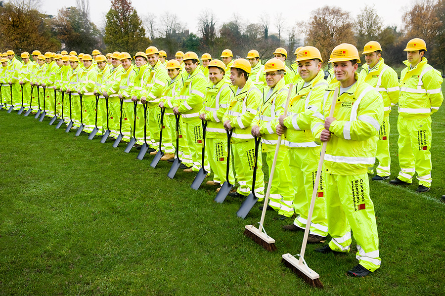 Cranbrook Basements team on community project